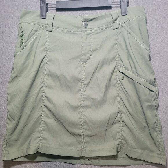 Duluth Trading Cargo Skorts Army Green Women's Size 12 - Picture 1 of 4